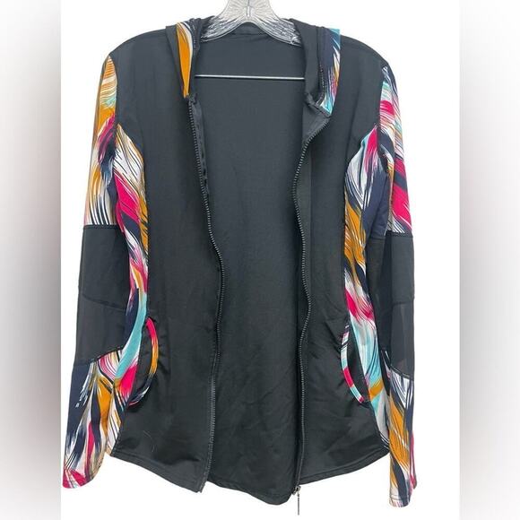 Women's Workout Jacket-Dolce Bonita Activewear Shirt Women’s Size L - Picture 2 of 6